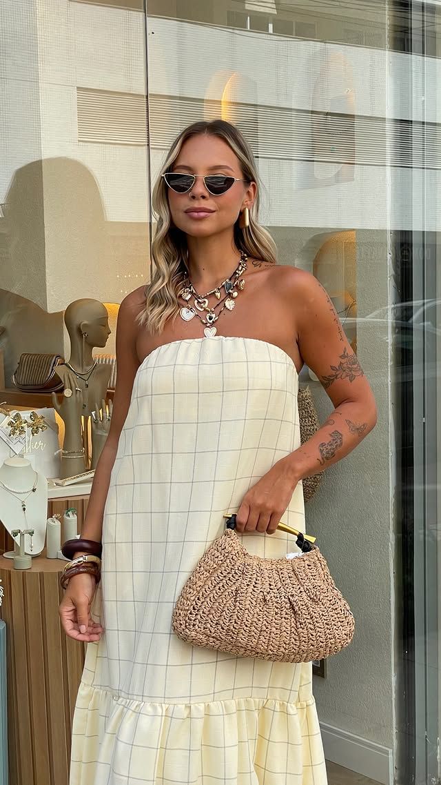 VESTIDO AMPLO XADREZ